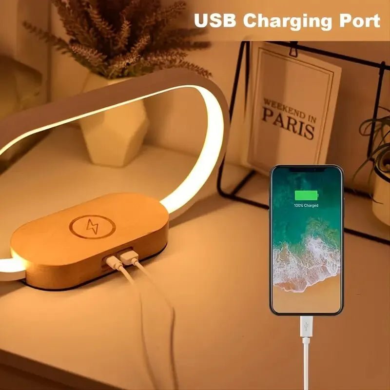 Multifunktions - Ladegerät mit Uhr, LED Lampe/ Nachtlicht, USB - Anschluss Schnell Ladestation Dock für iPhone und Samsung Smartphone Lade Station online kaufen günstig bestellen