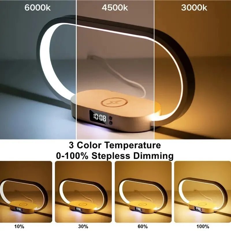 Multifunktions - Ladegerät mit Uhr, LED Lampe/ Nachtlicht, USB - Anschluss Schnell Ladestation Dock für iPhone und Samsung Smartphone Lade Station online kaufen günstig bestellen