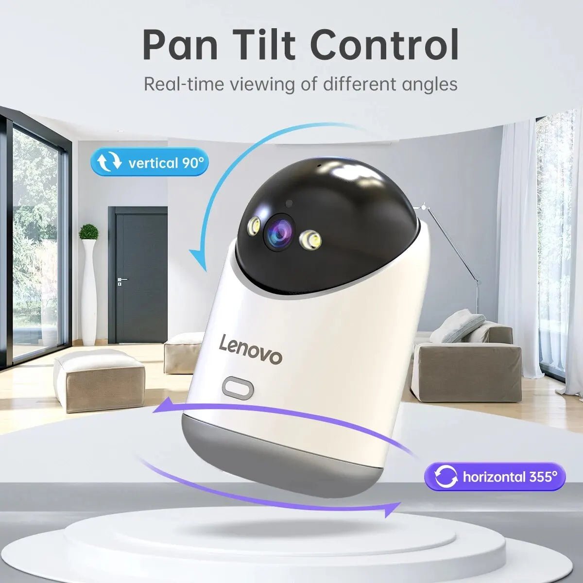Überwachung IP - Kamera 3MP 5g WiFi Smart Home, Bewegungssensor, Drahtlos Wlan Überwachungskamera smarthome sicherheit wlan ip kamera wlan app smartphone steuerung nachtsicht full hd online kaufen neu günstig bestellen zuhause indoor sicher alarm mobil lenovo 360 grad schwenkbar Kamera online kaufen günstig bestellen
