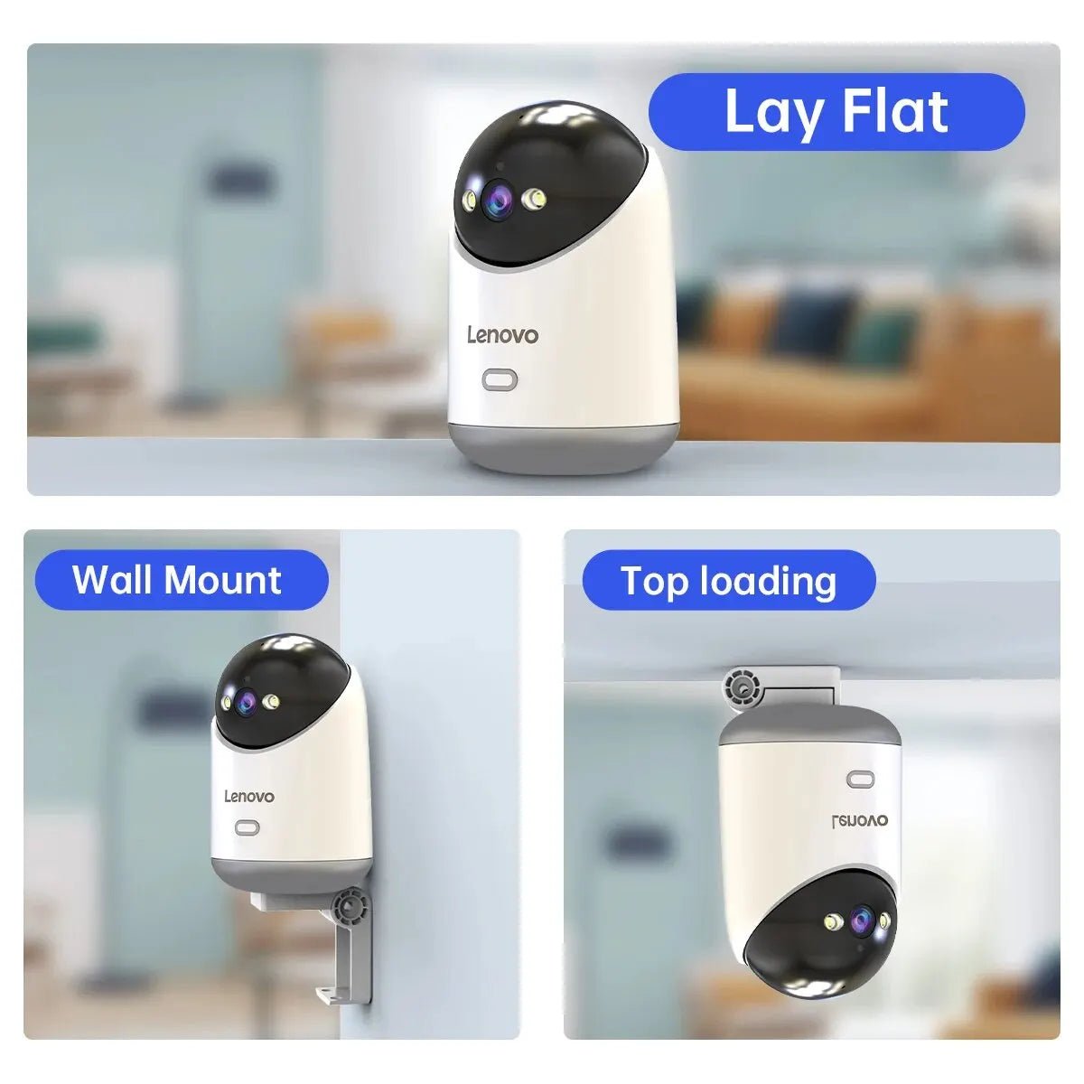 Überwachung IP - Kamera 3MP 5g WiFi Smart Home, Bewegungssensor, Drahtlos Wlan Überwachungskamera smarthome sicherheit wlan ip kamera wlan app smartphone steuerung nachtsicht full hd online kaufen neu günstig bestellen zuhause indoor sicher alarm mobil lenovo 360 grad schwenkbar Kamera online kaufen günstig bestellen