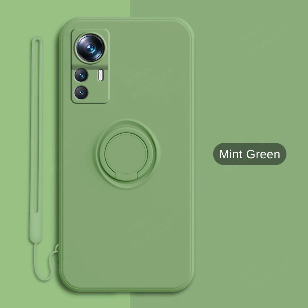 Xiaomi 12T / 12T Pro - With Lanyard Holder Ring Magnet Liquid Silicone Soft Cover Case Camera Shockproof 47146822664534|47146822697302 online kaufen günstig bestellen