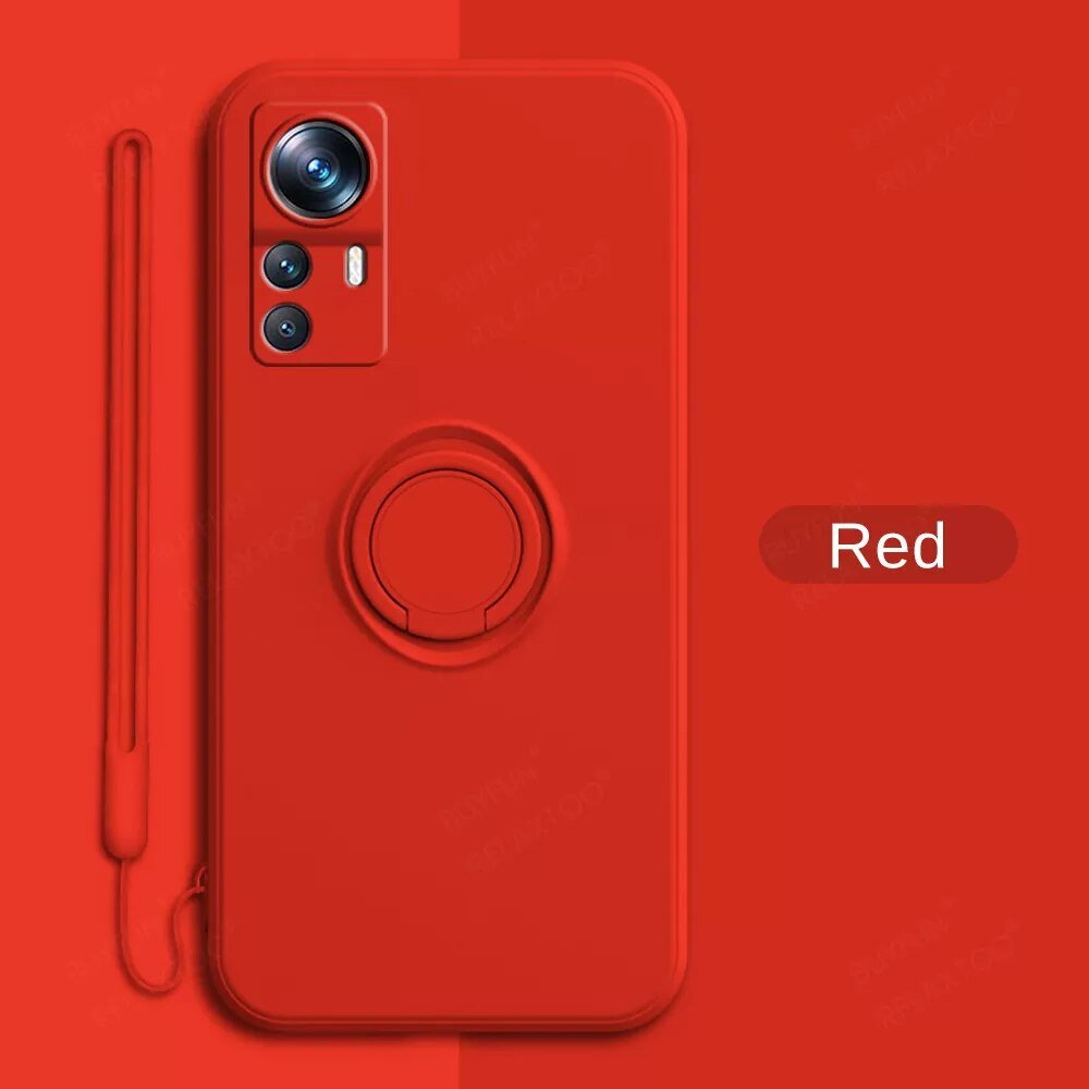 Xiaomi 12T / 12T Pro - With Lanyard Holder Ring Magnet Liquid Silicone Soft Cover Case Camera Shockproof 47146822598998|47146822631766 online kaufen günstig bestellen