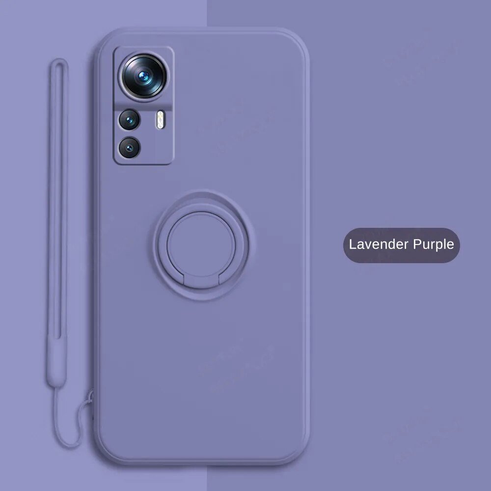 Xiaomi 12T / 12T Pro - With Lanyard Holder Ring Magnet Liquid Silicone Soft Cover Case Camera Shockproof 47146822533462|47146822566230 online kaufen günstig bestellen