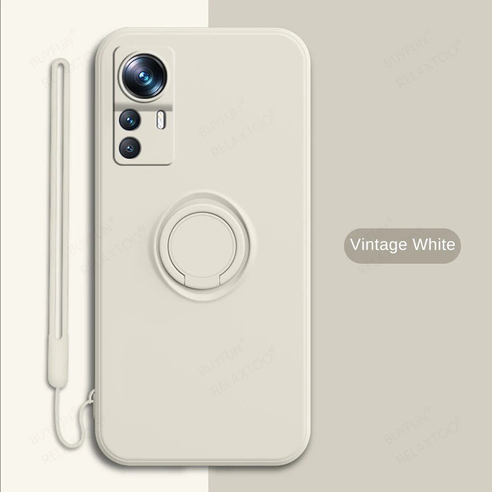 Xiaomi 12T / 12T Pro - With Lanyard Holder Ring Magnet Liquid Silicone Soft Cover Case Camera Shockproof 47146822467926|47146822500694 online kaufen günstig bestellen