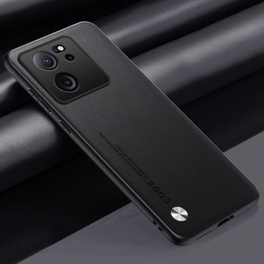 Xiaomi 13T/ 13T Pro - Lederoptik Schutz Hülle, Stoßfest, Staubdicht Xiaomi 13 T Pro leder schutz hülle online neu kaufen bestellen super business bumper elegant schön schwarz Handy Schutz Hülle online kaufen günstig bestellen