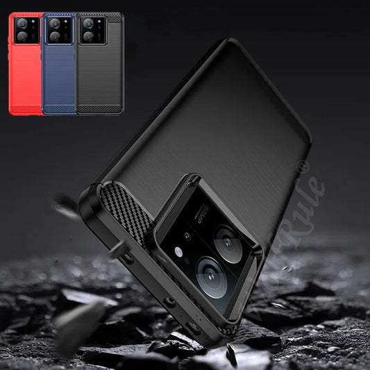 Xiaomi 13T/ 13T Pro - Schutz Hülle Bumper Stoßfeste Carbon Fiber Soft TPU Xiaomi 13T/ 13T Pro - Case Cover Capas Phone Bumper Shockproof Carbon Fiber Soft TPU - Handy Held 24 online kaufen günstig bestellen