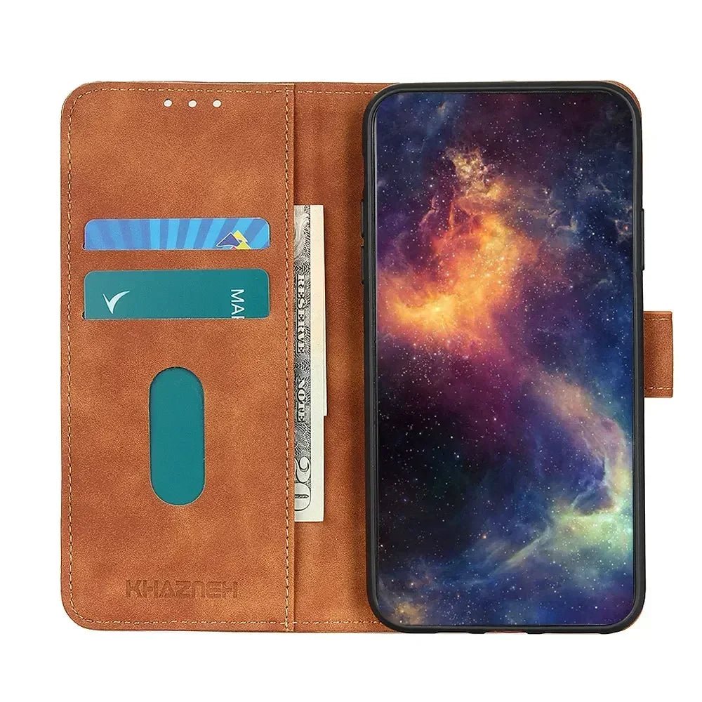 Xiaomi 14/ 14 Pro - Business PU Lederoptik Schutz Hülle Flip mit Kartenfach Xiaomi 14 Pro Leder Schutz Hülle Flip Cover Case neu online kaufen mit Kartenfach Ablagefach modern Trend Business Handy Schutz Hülle online kaufen günstig bestellen