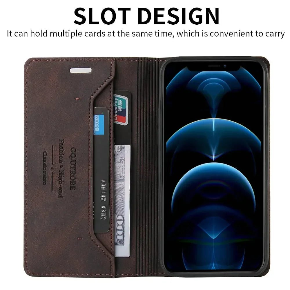 Xiaomi - Redmi 13/ 13 Pro/ 13T/ 13T Pro/ 13C - Schutz Hülle TPU Lederoptik mit Kartenfach, Magnetisch Handy Schutz Hülle online kaufen günstig bestellen