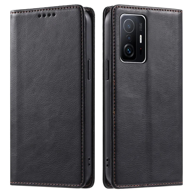Xiaomi - Redmi 14/ 14 Pro - Schutz Hülle TPU Lederoptik mit Kartenfach, Magnetisch, Stoßfest Xiaomi redmi 14 pro Schutz Hülle neu Trend Modern Günstig Bestellen Kaufen Leder Kartenfach Magsafe magnetisch Handy Schutz Hülle online kaufen günstig bestellen