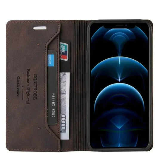 Xiaomi - Redmi 14/ 14 Pro - Schutz Hülle TPU Lederoptik mit Kartenfach, Magnetisch Xiaomi redmi note 13 t pro 13 Schutz Hülle neu Trend Modern Günstig Bestellen Kaufen Leder Kartenfach Magsafe magnetisch Handy Schutz Hülle online kaufen günstig bestellen