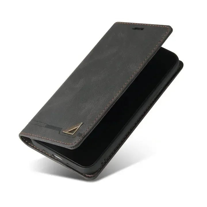 Xiaomi - Redmi Note 13/ 13 Pro/ 13 Pro Plus - Schutz Hülle TPU Lederoptik mit Kartenfach, Magnetisch Xiaomi redmi note 13 t pro 13 Schutz Hülle neu Trend Modern Günstig Bestellen Kaufen Leder Kartenfach Magsafe magnetisch schwarz Handy Schutz Hülle online kaufen günstig bestellen