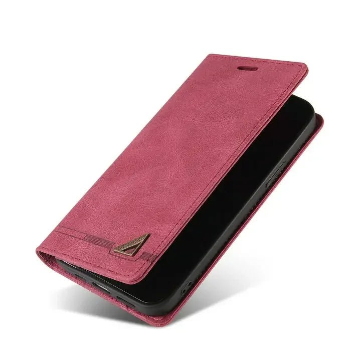 Xiaomi - Redmi Note 13/ 13 Pro/ 13 Pro Plus - Schutz Hülle TPU Lederoptik mit Kartenfach, Magnetisch Xiaomi redmi note 13 t pro 13 Schutz Hülle neu Trend Modern Günstig Bestellen Kaufen Leder Kartenfach Magsafe magnetisch rot Handy Schutz Hülle online kaufen günstig bestellen