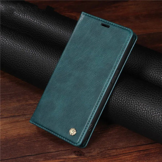 Xiaomi - Redmi Note 13/ 13 Pro/ 13Pro Plus - Schutz Hülle Brieftasche mit Kartenfach, Magnetisch Xiaomi redmi note 13 t pro 13 Schutz Hülle neu Trend Modern Günstig Bestellen Kaufen Leder Kartenfach Magsafe magnetisch grün Handy Schutz Hülle online kaufen günstig bestellen