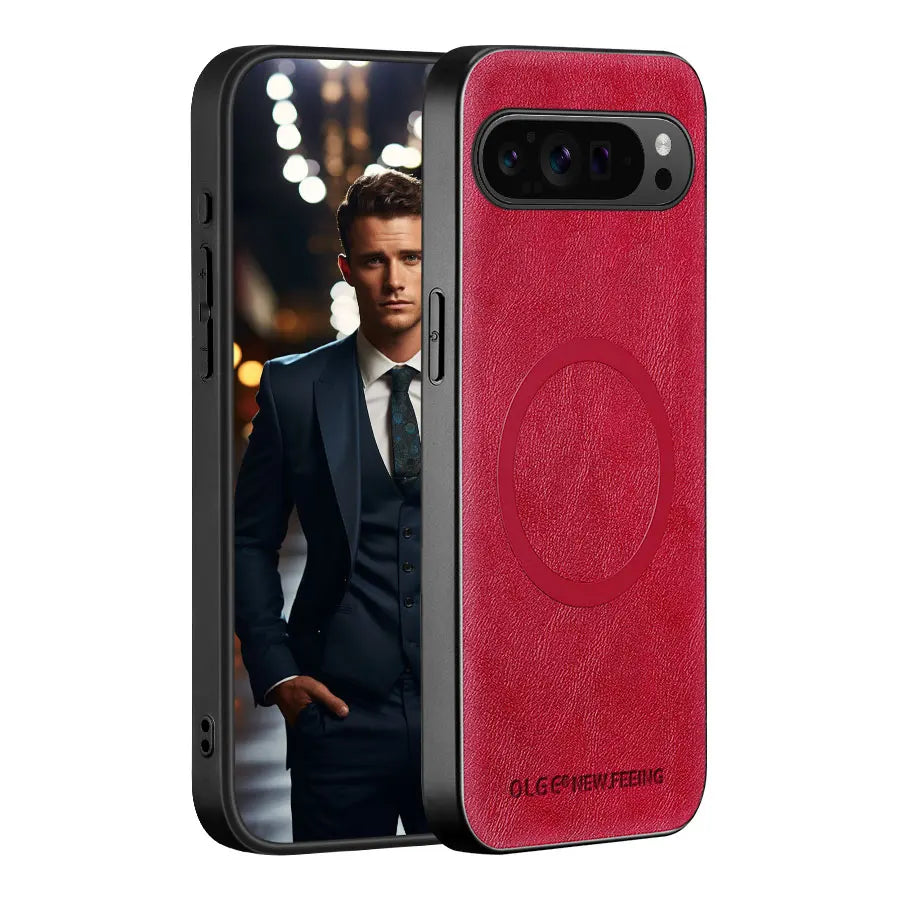 Magnetische Lederoptik-Schutzhülle für Google Pixel 8, 9, 10 und 11 – Produktansicht 8