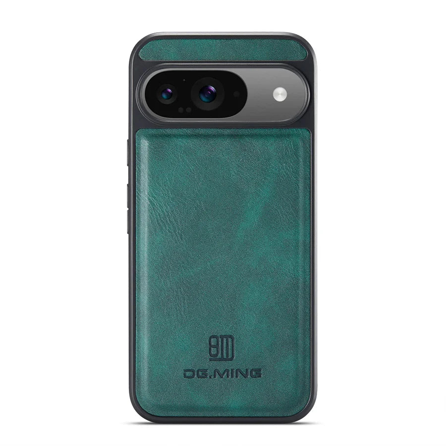 Magnetische Lederoptik-Hülle für Google Pixel 8, 9 und 10 – Farbe Grün