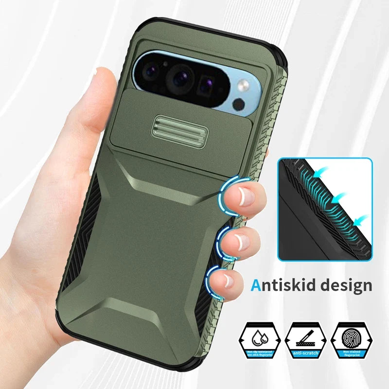 Google Pixel 8 / A / Pro – Stoßfeste Outdoor-Hülle mit Kamera-Schiebeabdeckung – Produktansicht 2