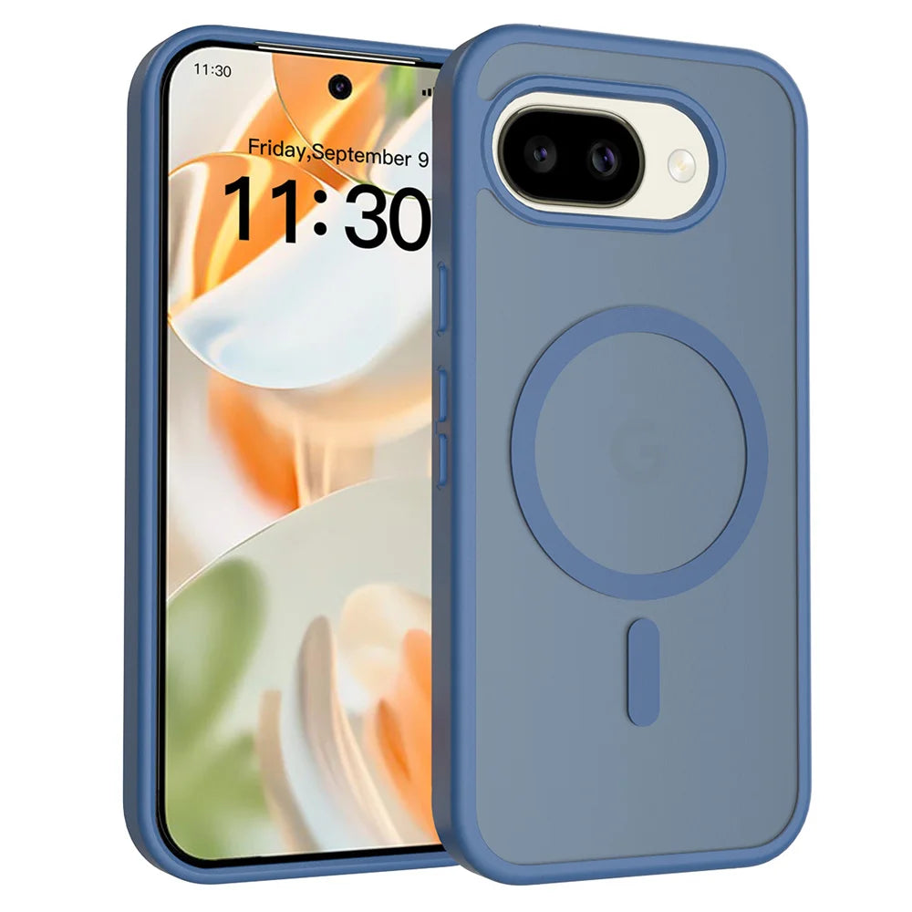 Magnetische matte Schutzhülle für Google Pixel 9, 10 und 11 – Farbe Dunkelblau