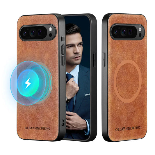 Magnetische Lederoptik-Schutzhülle für Google Pixel 8, 9, 10 und 11 – Produktansicht 1