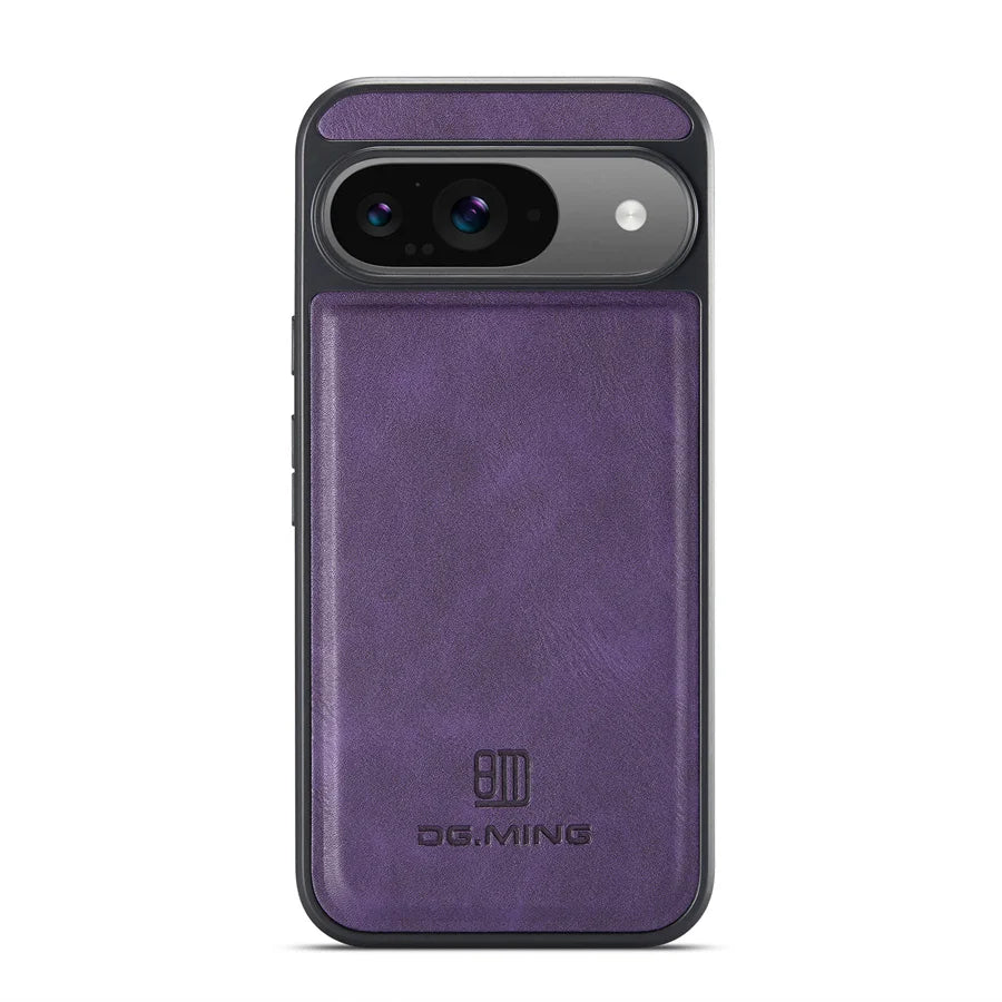 Magnetische Lederoptik-Hülle für Google Pixel 8, 9 und 10 – Farbe Lila