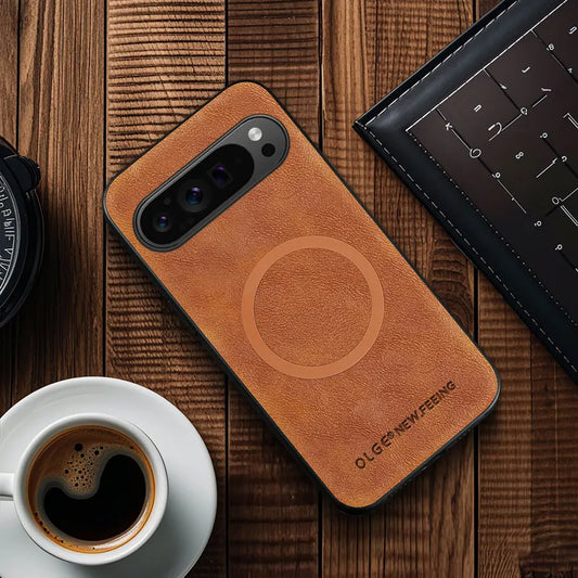 Magnetische Lederoptik-Schutzhülle für Google Pixel 8, 9, 10 und 11 – Produktansicht 2