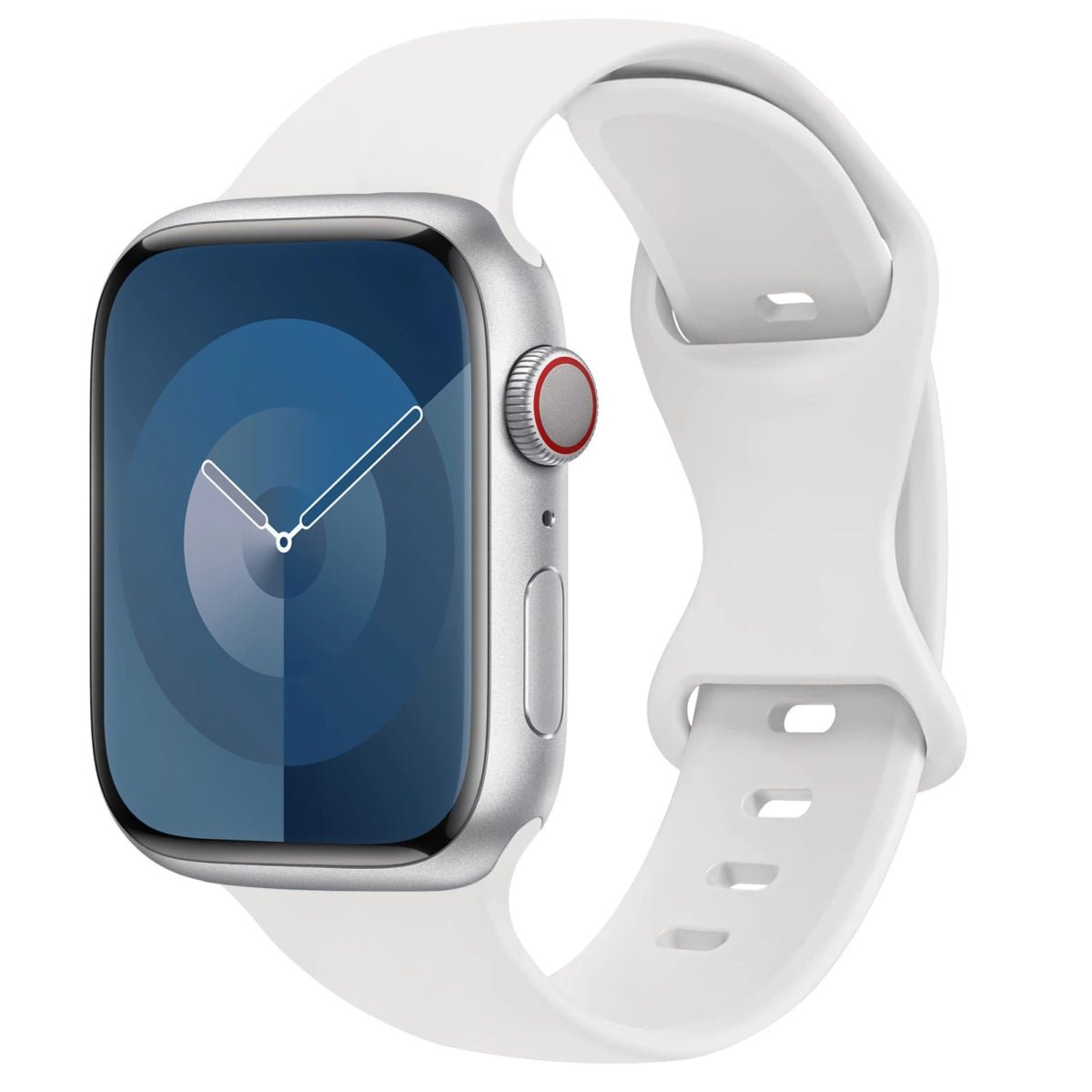 Apple Watch - Trend Silikon Armband für 5 6 7 8 9 - 38 bis 49 mm - Ultra SE Apple Watch - Trend Silikon Armband für 5 6 7 8 9 - 38 bis 49 mm - Ultra SE Apple Watch 5 6 7 8 9 ersatz armband neu trend schön online bestellen kaufen super silikon weiß