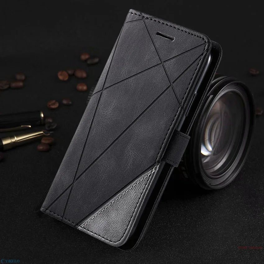Galaxy A55 - TPU Lederoptik Brieftasche Flip Schutz Hülle mit Kartenfach, Magnetisch Samsung Galaxy A55 A54 A53 Leder Schutz Hülle neu Trend Modern Günstig Bestellen Kaufen Leder Kartenfach Magsafe magnetisch Flip Case schwarz Handy Schutz Hülle online kaufen günstig bestellen