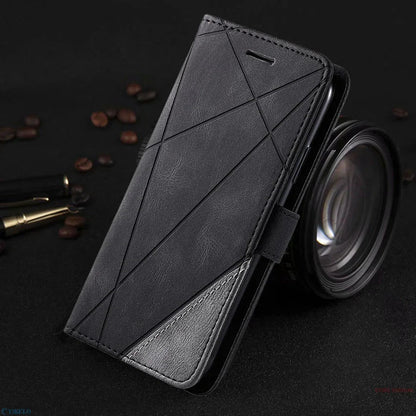 Galaxy A55 - TPU Lederoptik Brieftasche Flip Schutz Hülle mit Kartenfach, Magnetisch Samsung Galaxy A55 A54 A53 Leder Schutz Hülle neu Trend Modern Günstig Bestellen Kaufen Leder Kartenfach Magsafe magnetisch Flip Case schwarz Handy Schutz Hülle online kaufen günstig bestellen