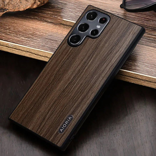 Galaxy S23/ S23 Plus/ S23 Ultra - Holzmuster, Metall - Kameraschutz, TPU - Kante, Harte Rückseite Wood Cover 47162745782614|47162745815382|47162745848150 online kaufen günstig bestellen
