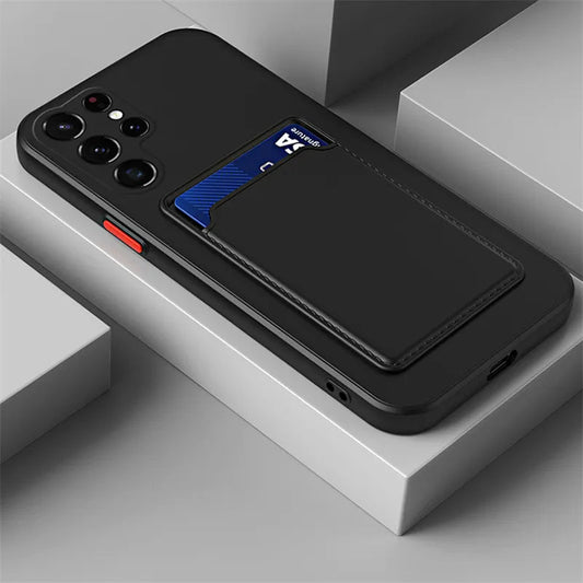 Galaxy S23/ S23 Ultra - Schutz Hülle Mit Kartenfach Stoßfeste Weiche Silikon Rückseite 47199867765078|47199867797846 online kaufen günstig bestellen