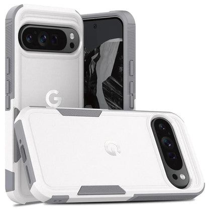 Google Pixel 11 – Robuste Armor-Schutzhülle aus PC & TPU | Stoßfest Google Pixel 11 robuste PC-TPU Schutzhülle – Weiß – Ansicht 4