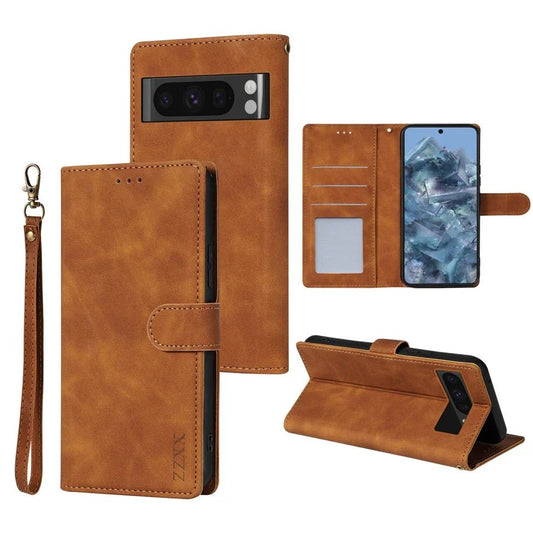 Google Pixel 7/ 7Pro/ 7 A/ 8/ 8 Pro - Lederoptik Flip Schutz Hülle mit Kartenfach google pixel 7 pro 7 a 8 pro 8 a elegante moderne business leder schutz hülle cover case flip magnetisch abdeckung neu online günstig kaufen bestellen mit kartenfach braun Handy Schutz Hülle online kaufen günstig bestellen