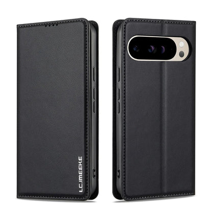 Google Pixel 9 – Matte Lederoptik-Klapphülle mit Kartenfach & Standfunktion Google Pixel 9 Lederoptik Klapphülle mit Kartenfach – Schwarz – Bild 2