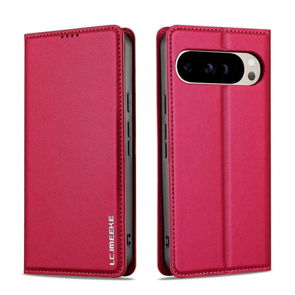 Google Pixel 9 – Matte Lederoptik-Klapphülle mit Kartenfach & Standfunktion Google Pixel 9 Lederoptik Klapphülle mit Kartenfach – Rot – Bild 8