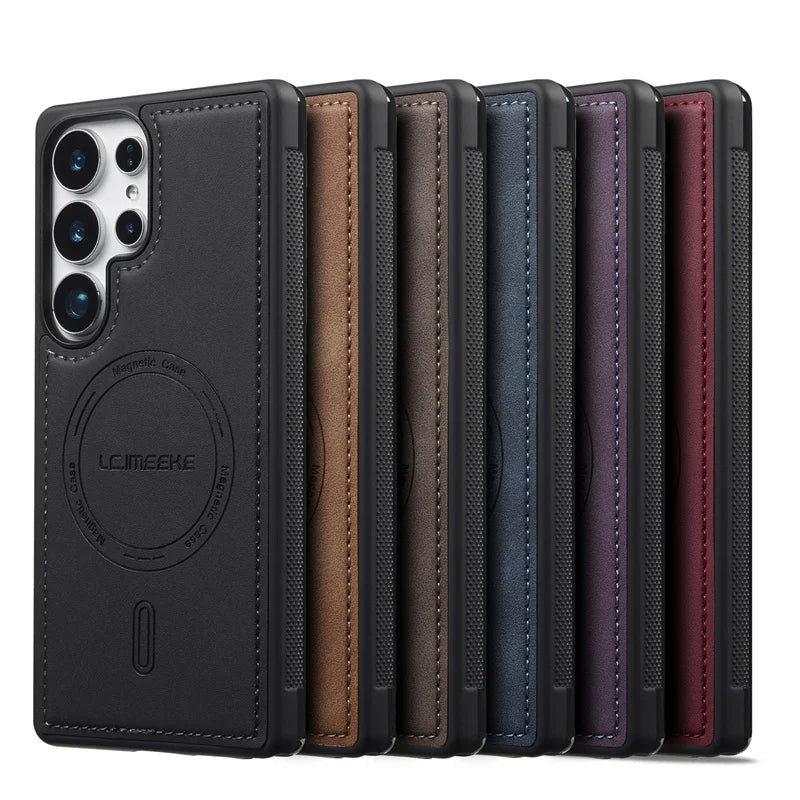 Samsung Galaxy S26 magnetische Schutzhülle in PU-Lederoptik – Farbvariante