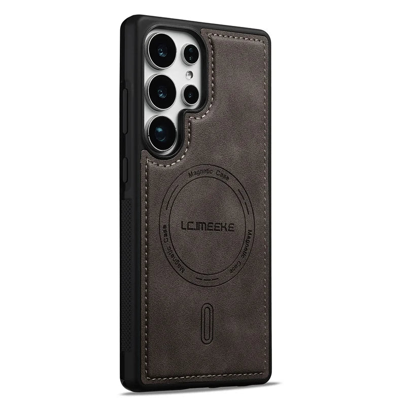 Samsung Galaxy S26 magnetische Schutzhülle in PU-Lederoptik – Designansicht