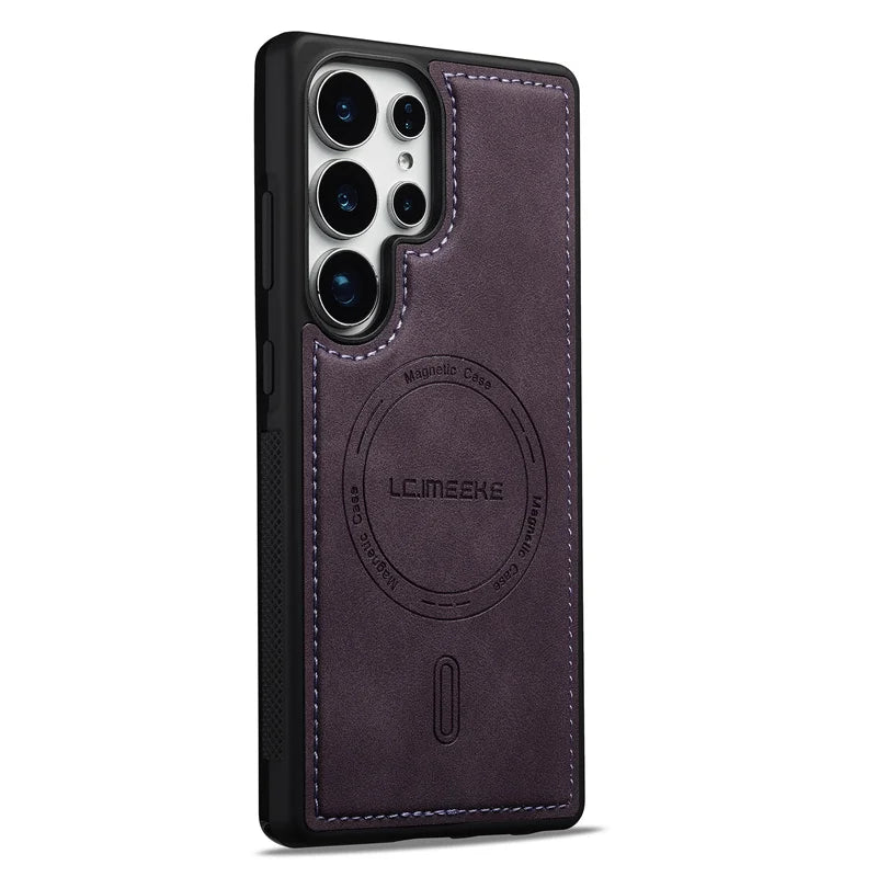 Samsung Galaxy S26 magnetische Schutzhülle in PU-Lederoptik – Oberflächendetail
