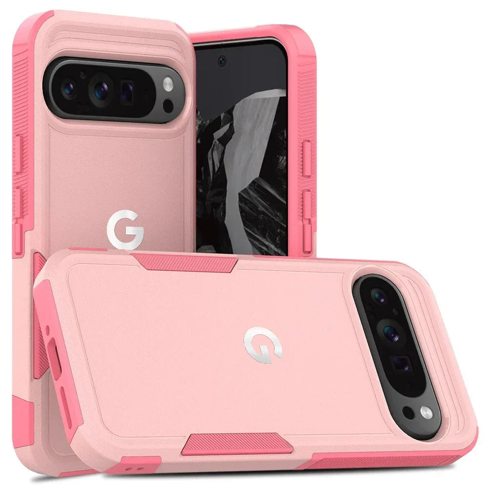 Google Pixel 10 robuste PC-TPU Schutzhülle – Rosa – Ansicht 7