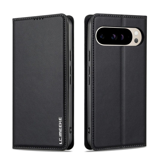 Google Pixel 10 Lederoptik Klapphülle mit Kartenfach – Schwarz – Bild 2