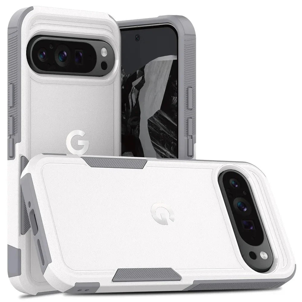 Google Pixel 8 robuste PC-TPU Schutzhülle – Weiß – Ansicht 4