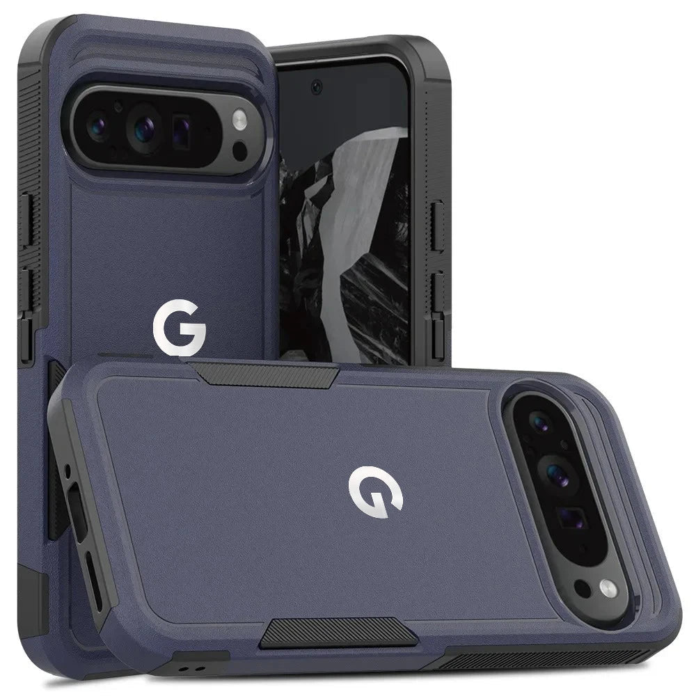 Google Pixel 8 robuste PC-TPU Schutzhülle – Blau – Ansicht 8