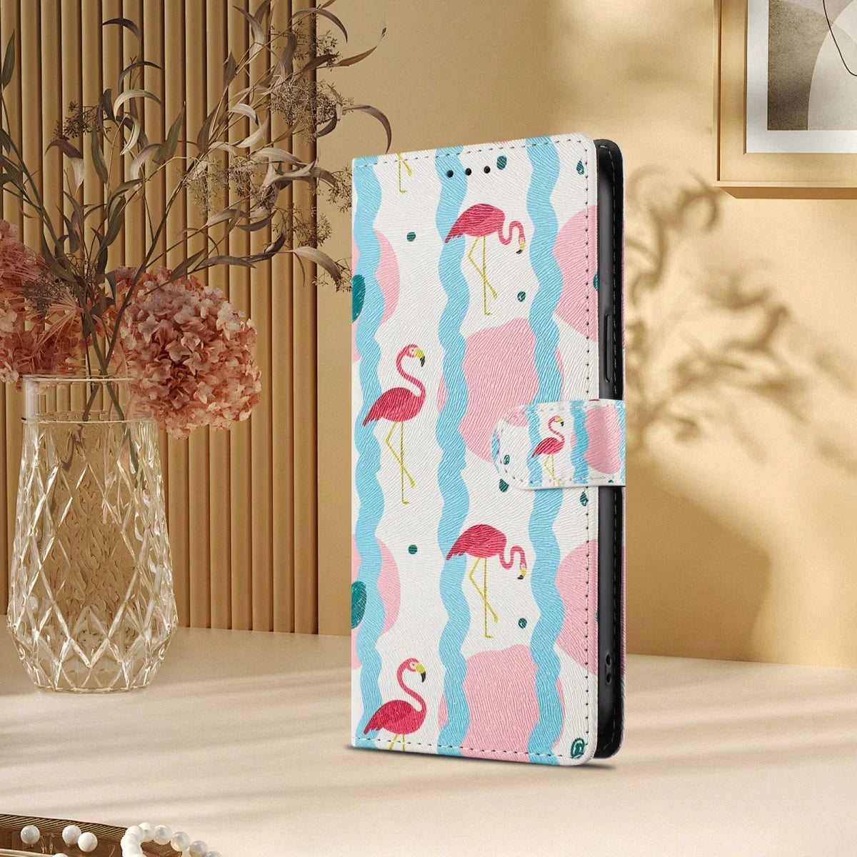 Gemusterte Wallet-Klapphülle mit Kartenfach für Google Pixel 8a, Google Pixel 8 Pro, Google Pixel 8 – Design HX-CH06