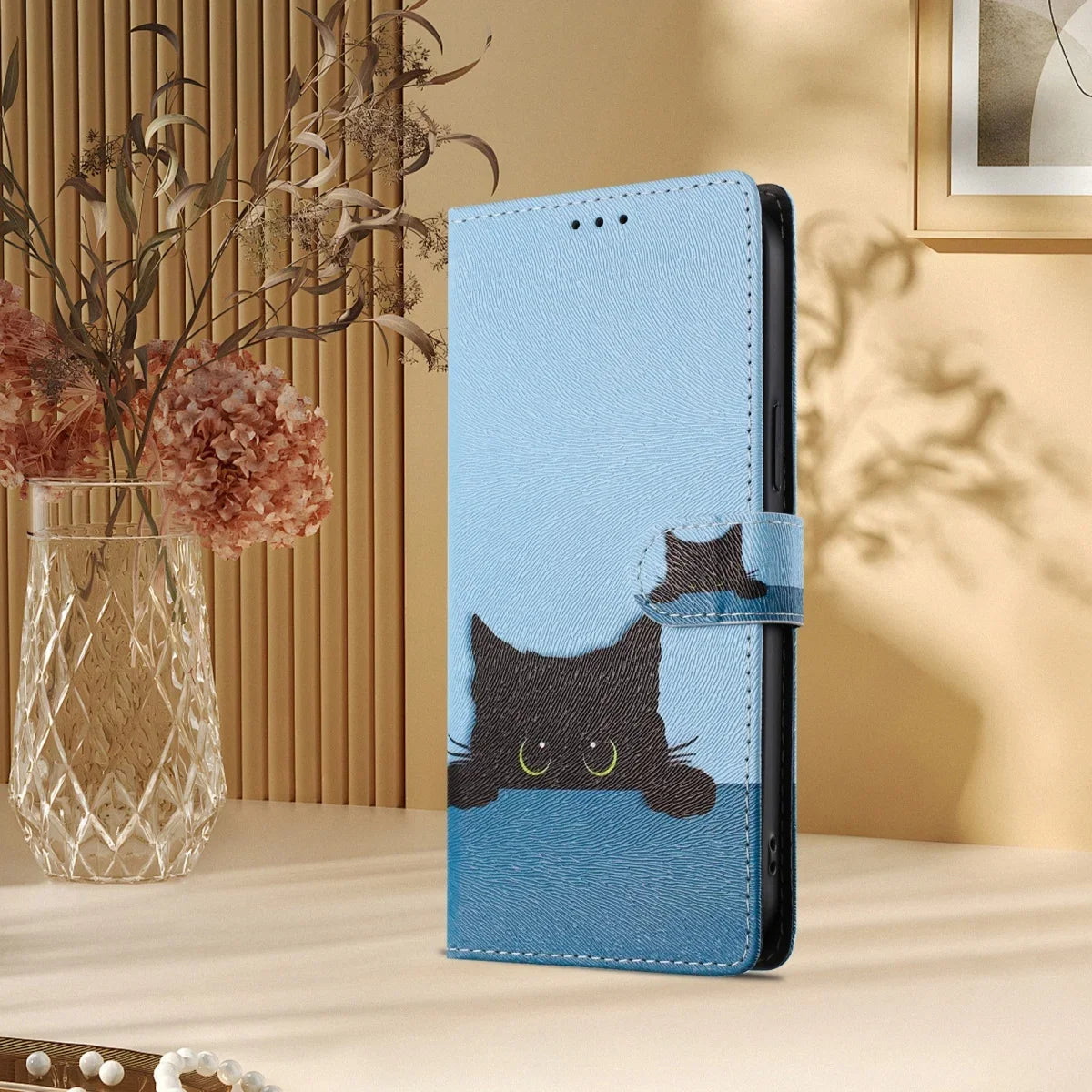 Gemusterte Wallet-Klapphülle mit Kartenfach für Google Pixel 8a, Google Pixel 8 Pro, Google Pixel 8 – Design HX-CH07