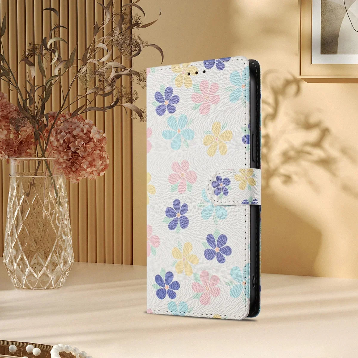 Gemusterte Wallet-Klapphülle mit Kartenfach für Google Pixel 8a, Google Pixel 8 Pro, Google Pixel 8 – Design HX-CH02