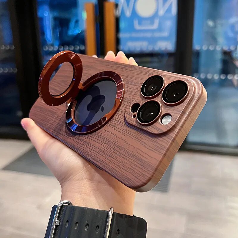 iPhone 14/ Pro/ Pro Max - Luxury Wood for Magsafe Stand Case 47164132753750|47164132786518|47164132819286 online kaufen günstig bestellen