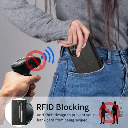 iPhone 15 / Plus / Pro / Pro Max – Magnetische Lederoptik-Klapphülle mit Kartenfach iPhone 15 Lederoptik-Klapphülle mit Kartenfach – Produktansicht 3