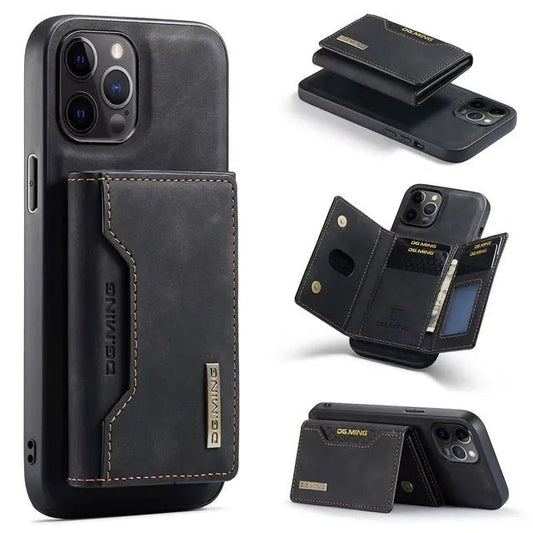 iPhone 15/ Pro/ Plus/ Pro Max - 2 in 1 Magnetische Lederoptik Hülle mit Abnehmbarem Portemonnaie und Kartenfach 47292238725462|47292238758230|47292238790998|47292238823766 Handy Hülle online kaufen günstig bestellen