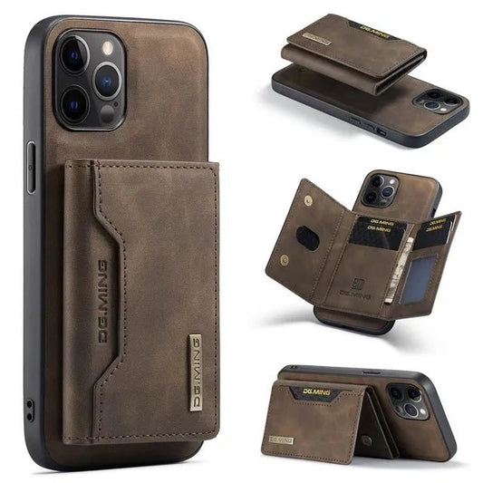 iPhone 15/ Pro/ Plus/ Pro Max - 2 in 1 Magnetische Lederoptik Hülle mit Abnehmbarem Portemonnaie und Kartenfach 47292238594390|47292238627158|47292238659926|47292238692694 Handy Hülle online kaufen günstig bestellen