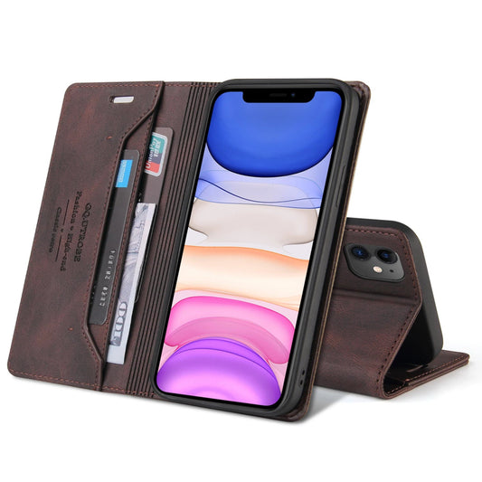 iPhone 15/ Pro/ Plus/ Pro Max - Lederoptik Hülle mit Abdeckung und Kartenfach Handy Hülle online kaufen günstig bestellen