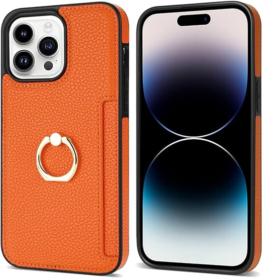 iPhone 15/ Pro/ Plus/ Pro Max - Schutz Hülle mit Ring Halter und Kartenfach iphone 15 pro max plus schutz hülle leder modern stylisch neu günstig kaufen bestellen stoßfest schön super luxus bumber schutz display wasserfest waschbar kratzfest kartenfach Handy Schutz Hülle online kaufen günstig bestellen