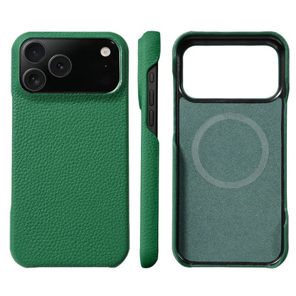 iPhone 15 / Pro / Pro Max – Magnetische Hülle in Lederoptik | LANGSIDI LANGSIDI iPhone 15 magnetische Schutzhülle in Lederoptik – Magnetische Rückseite